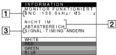SONY GDMF500R - Die Meldung NICTHT IM ABTASTBEREICH erscheint auf dem Bildschirm - 1