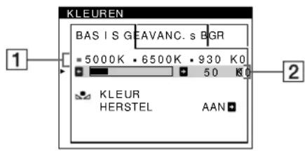 SONY GDMF500R - De beeldkleur regelen (KLEUR) - 1