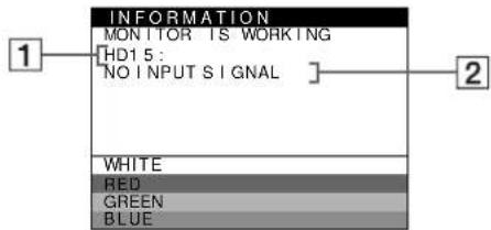 SONY GDMF500R - If NO INPUT SIGNAL appears on the screen - 1