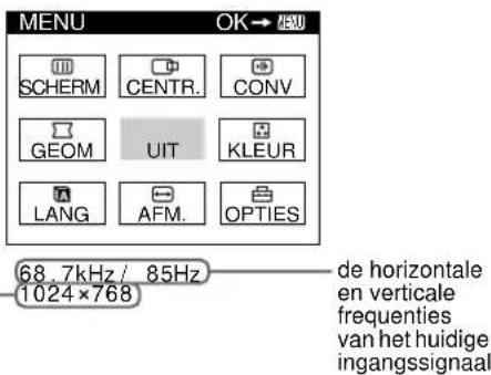 SONY GDMF500R - Het huidige ingangssignaal weergeven - 1