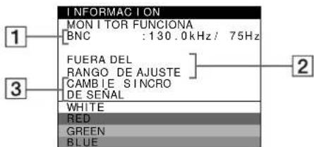 SONY GDMF500R - Si el mensaje FUERA DEL RANGO DE AJUSTE aparece en pantalla - 1
