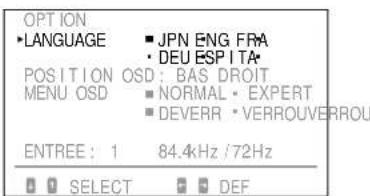 SONY GDM90W01T5 - Sélection de la langue d'affichage des menus - 4