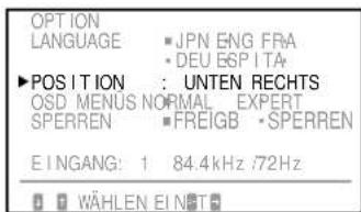 SONY GDM90W01T5 - Ändern der Position der Bildschirmanzeige - 3