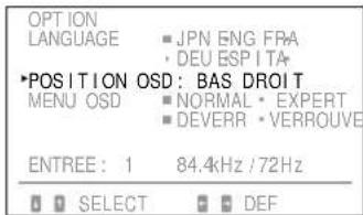 SONY GDM90W01T5 - Changement de la position des menus - 3