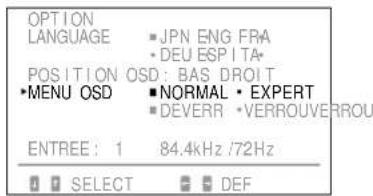 SONY GDM90W01T5 - Sélection du mode expert - 4