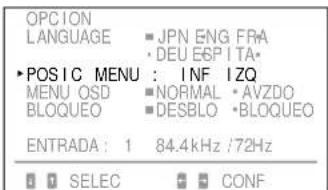 SONY GDM90W01T5 - Cambio de la posición de OSD - 2