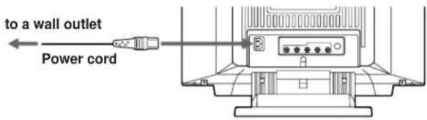 SONY GDM90W01T5 - Step 2: Connect the power cord. - 1
