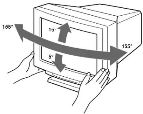 SONY GDM90W01T5 - Utilisation du support pivotant - 1