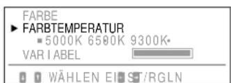 SONY GDM90W01T5 - Einstellen der Farbtemperatur - 2
