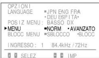 SONY GDM90W01T5 - Premere il tasto Ⓐ ←/→ per selezionare "NORM". - 2