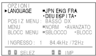 SONY GDM90W01T5 - Premere il tasto ⚙️ ↓/↑ per selezionare "LANGUAGE". - 2