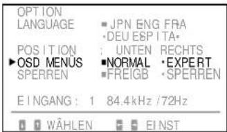 SONY GDM90W01T5 - Wählen Sie mit der Taste ⚙️ ↓/↑ die Option „OSD MENÜS“ aus. - 2