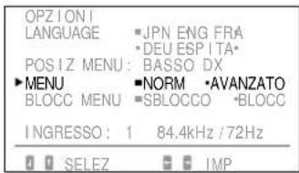 SONY GDM90W01T5 - Premere il tasto ⚙️ ↓/↑ per selezionare "MENU". - 2