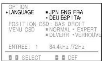 SONY GDM90W01T5 - Sélection du mode expert - 2