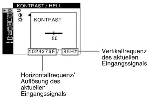 SONY GDM5510 - ■Anzeigen des aktuellen Eingangssignals - 1