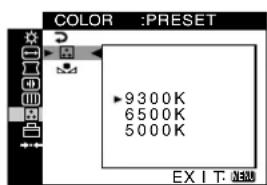 SONY GDM5510 - Move the control button up or down to highlight. Then press the control button. - 1