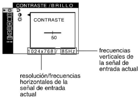 SONY GDM5510 - ■ Visualización de la señal de entrada actual - 1
