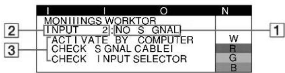 SONY GDM5510 - 如果 1 部分上出现 NO SIGNAL 显示 - 1