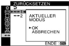 SONY GDM5510 - Zurücksetzen der Einstellungen (ZURÜCKSETZEN) - 1