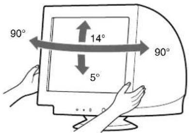 SONY GDM5510 - Use of the tilt-swivel - 1