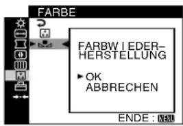 SONY GDM5510 - Bewegen Sie die Steuertaste nach oben oder unten, um OK auszuwählen. Drücken Sie dann auf die Steuertaste. - 1