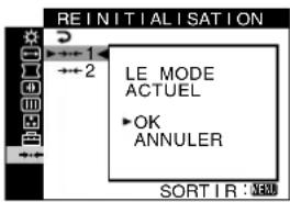 SONY GDM5510 - ■ Réinitialisation de l'ensemble des données de réglage pour le signal d'entrée courant - 1