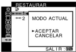 SONY GDM5510 - ■ Restauración de todos los datos de ajuste para la señal de entrada actual - 1