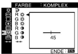 SONY GDM5510 - Bewegen Sie die Steuertaste nach oben oder unten, um FARBE hervorzuheben, und drücken Sie dann auf die Steuertaste. - 1