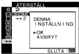 SONY GDM5510 - Återställa justeringarna (ÅTERSTÄLL) - 1