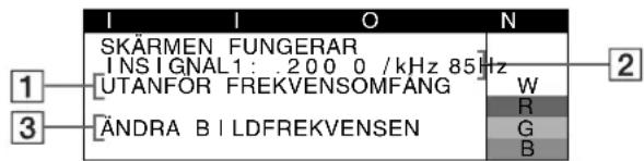 SONY GDM5510 - Om UTANFÖR FREKVENSOMFÅNG visas på rad - 2
