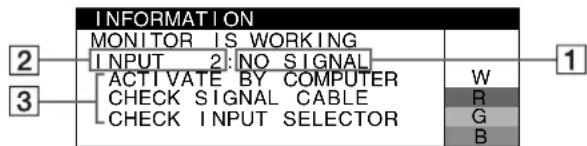 SONY GDM5510 - If NO SIGNAL appears in section 1 - 1