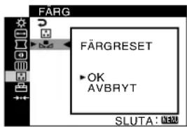 SONY GDM5510 - Välj OK genom att röra kontrollknappen uppåt eller nedåt. Tryck sedan på kontrollknappen. - 1