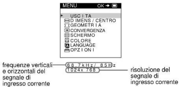 SONY GDM5402 - ■Visualizzazione del segnale di ingresso corrente - 1