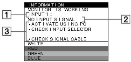 SONY GDM5402 - On-screen messages - 1