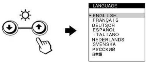 SONY GDM5402 - Pulse los botones ↓/↑ para resaltar 📄 LANGUAGE y vuelva a pulsar el botón ☐. - 1
