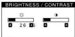 SONY GDM5402 - Press either one of the ⚙ (brightness) ↓/↑ or Ⓞ (contrast) ←/→ buttons. - 1