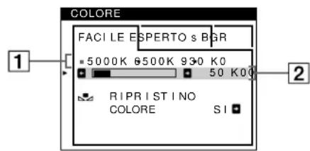 SONY GDM5402 - Regolazione del colore dell'immagine (COLORE) - 1