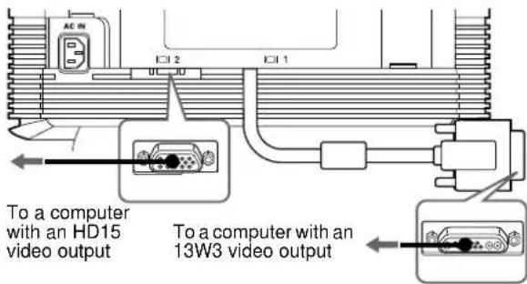 SONY GDM5410 - Step 2:Connect your monitor to your computer - 1