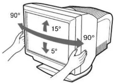SONY GDM5410 - Hur du anvander vridplattan (den justerbara bildskärmsfoten) - 1