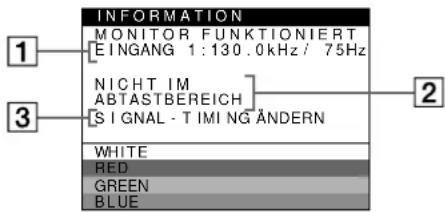 SONY GDM5410 - Die Meldung NICTHT IM ABTASTBEREICH erscheint auf dem Bildschirm - 1