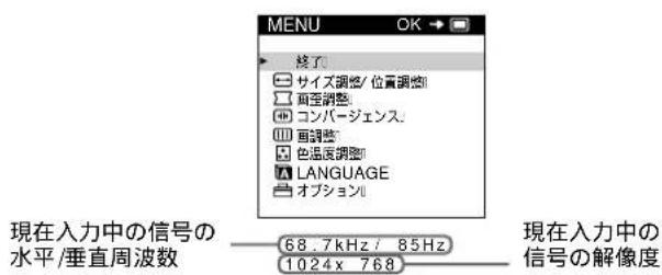 SONY GDM5410 - 現在入力中的信号の表示 - 1