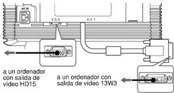 SONY GDM5410 - Paso 2: Conexión del monitor al ordinador - 1