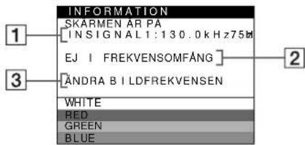 SONY GDM5410 - Om EJ FREKVENSOMFÁNG visas på skärmen - 1