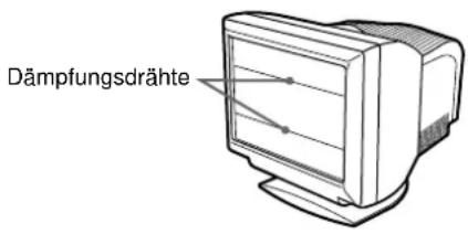 SONY GDM5410 - Wenn auf dem Bildschirm dūnne Linien (Dämpfungsdrähte) erscheinen - 1