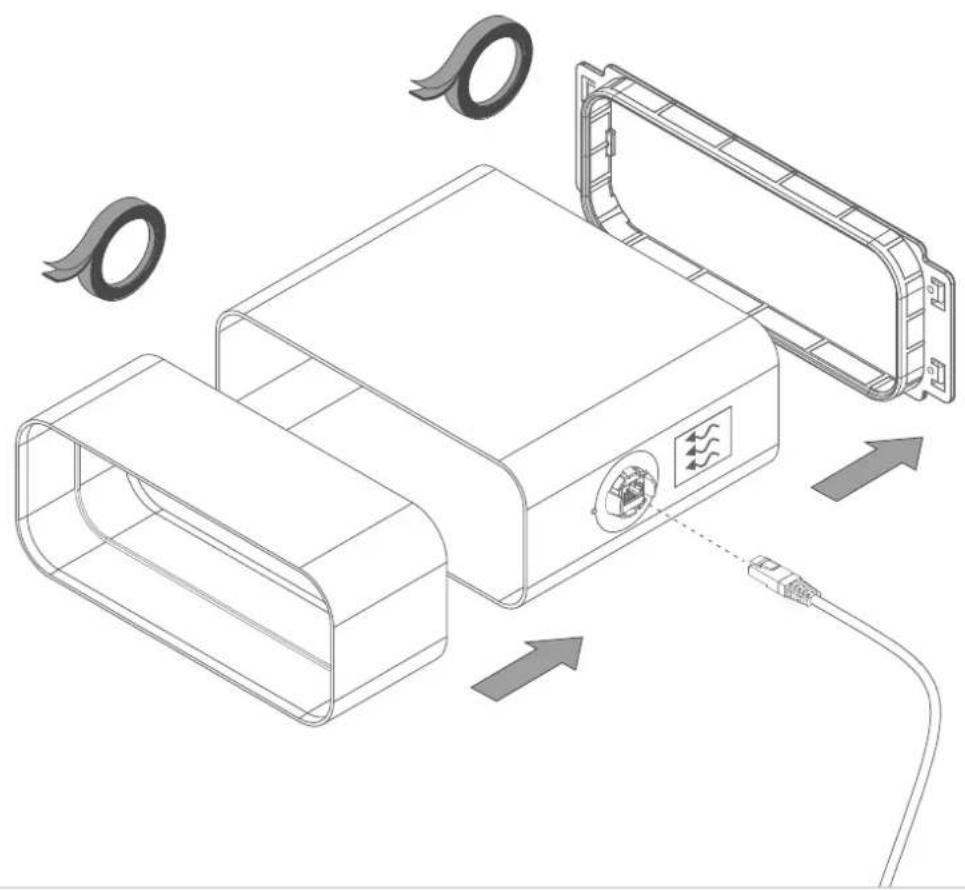 NOVY Pureline Pro Compact 6911 - Installation with exhaust opening to the LEFT - 4