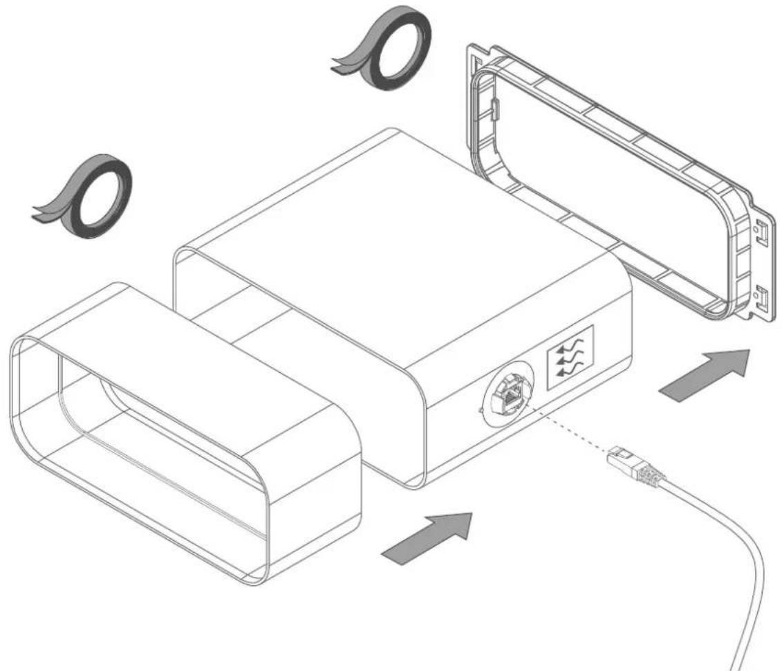 NOVY Pureline Pro Compact 6912 - Installation with exhaust opening to the RIGHT - 2