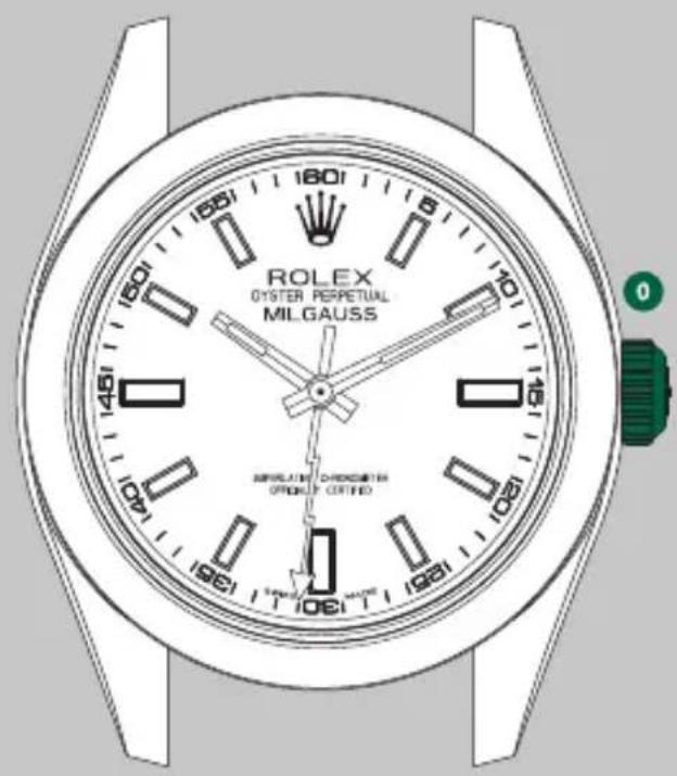 Rolex Milgauss - Mise à l'heure (position 2) - 1