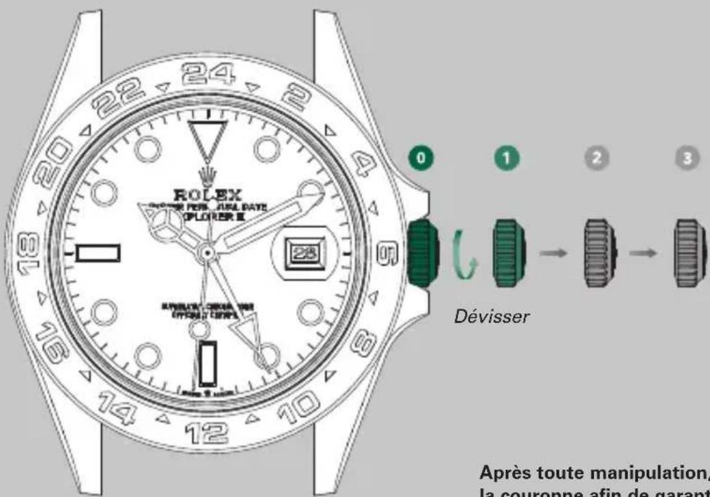 Rolex Explorer II - Remontage manuel (position 1) - 1