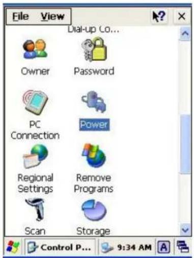 File View Dial-up Co... Owner Password PC Power Connection Regional Settings Remove Programs Scan Storage Control P... 9:34 AM