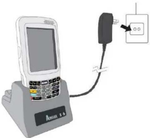 Argox PT90 - a) Leaving the battery pack inside the Mobile computer - 1